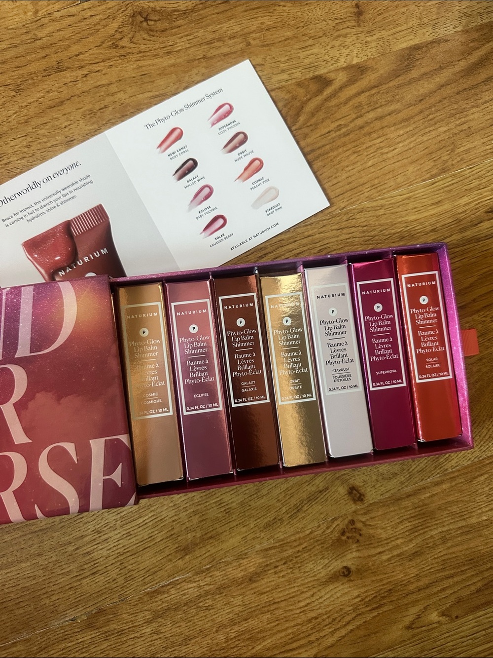Naturium 8 Lip Gloss Kit Balm & Shimmer Set Assorted Pink, Rose, Bronze Shades